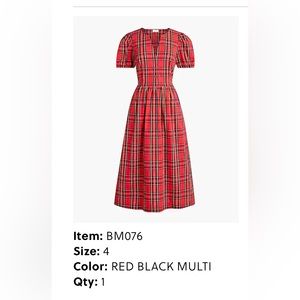 J Crew Worn once Holiday dress